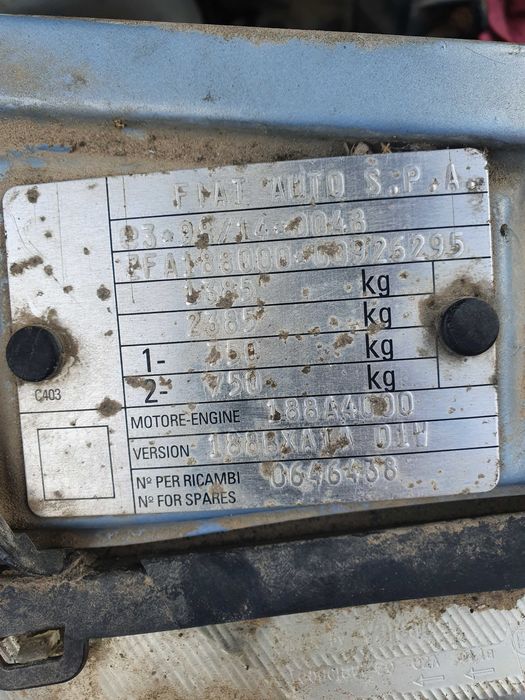 Fata completa / Piese dezmembrari Fiat Punto 1.2 benzina