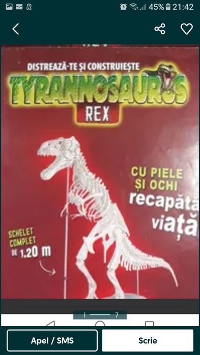 VAND/ SCHIMB - dinazaur T-rex   .