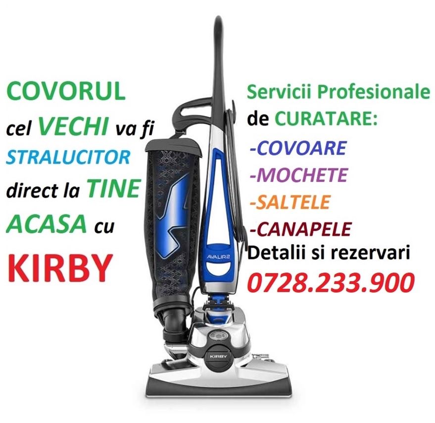 Curățare profesională la domiciliu cu Kirby in București și Ilfov