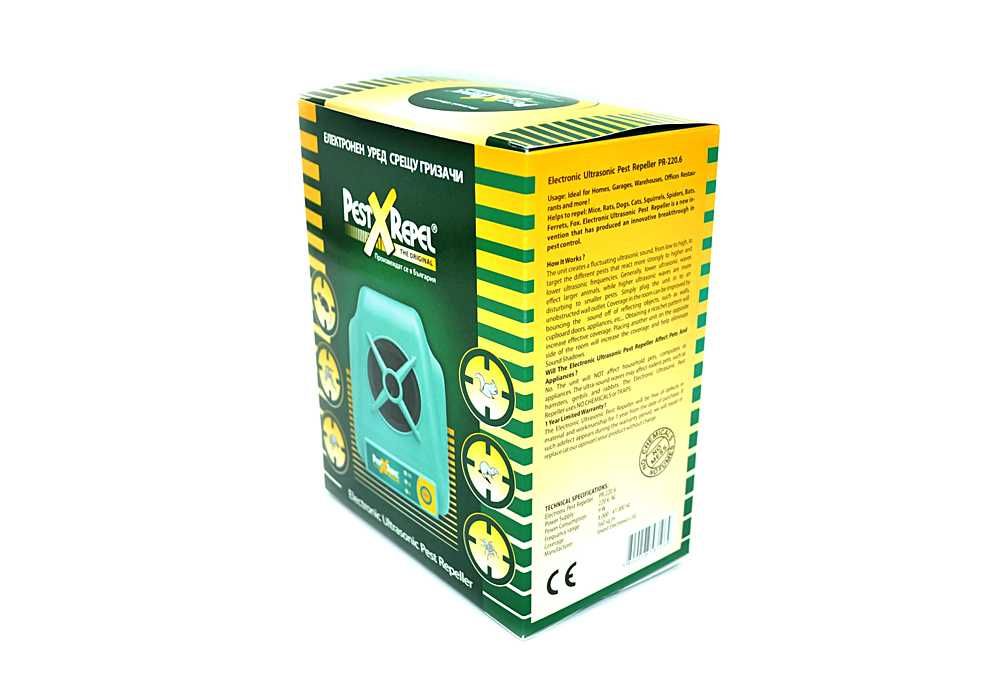 Електронен ултразвуков уред за борба с гризачи PEST-X-REPEL PR-220.6