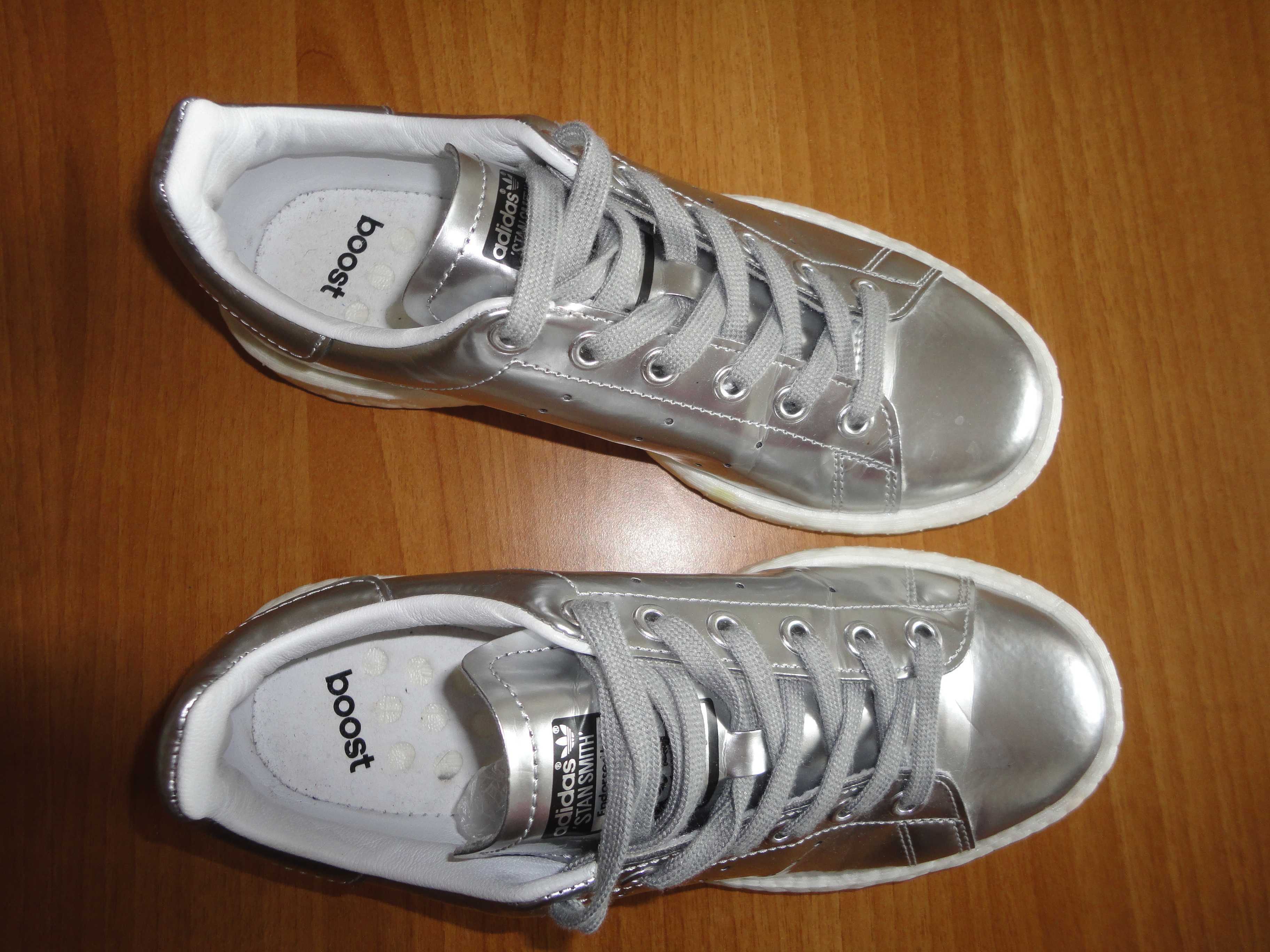 N37 Adidas Stan Smith Boost Silver/дамски обувки