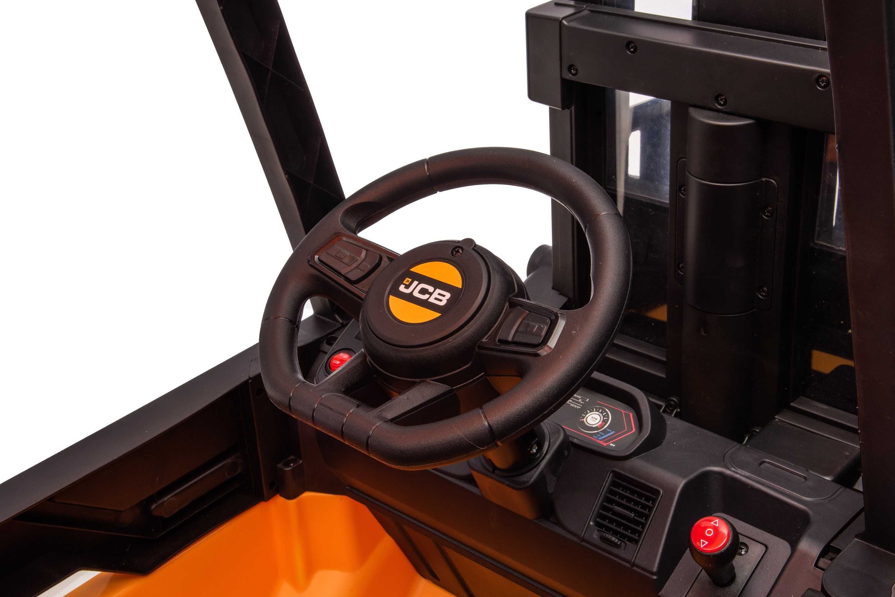 Motostivuitor electric pentru copii, licenta JCB 2x 35W, 12V, Yellow