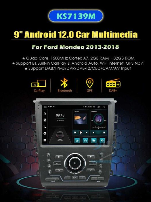 Ford Mondeo MK5 Android 13 Мултимедия