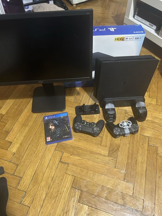 Playstation4 slim 2 controllere plus monitor