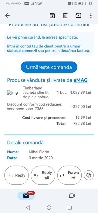 Jacheta noua piele Nabuc Timberland L