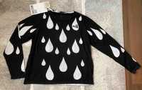 Bluza dama Love Moschino 42 ( L ) all-over rain drop sweater in black