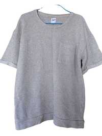 Мъжка плътна тениска с подгъв на ръкавите и джоб Zara, Бежова, XL