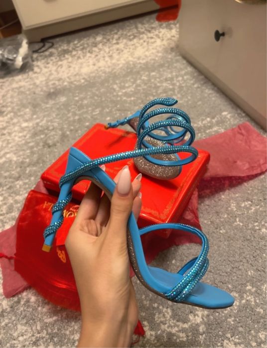 Sandale Rene caovilla piele naturala pe stoc