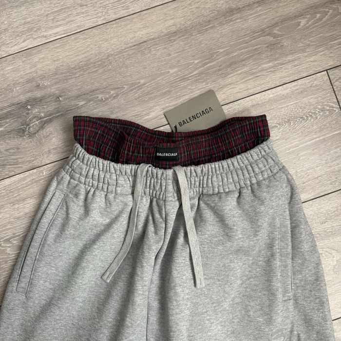 Balenciaga double waist pantaloni gri