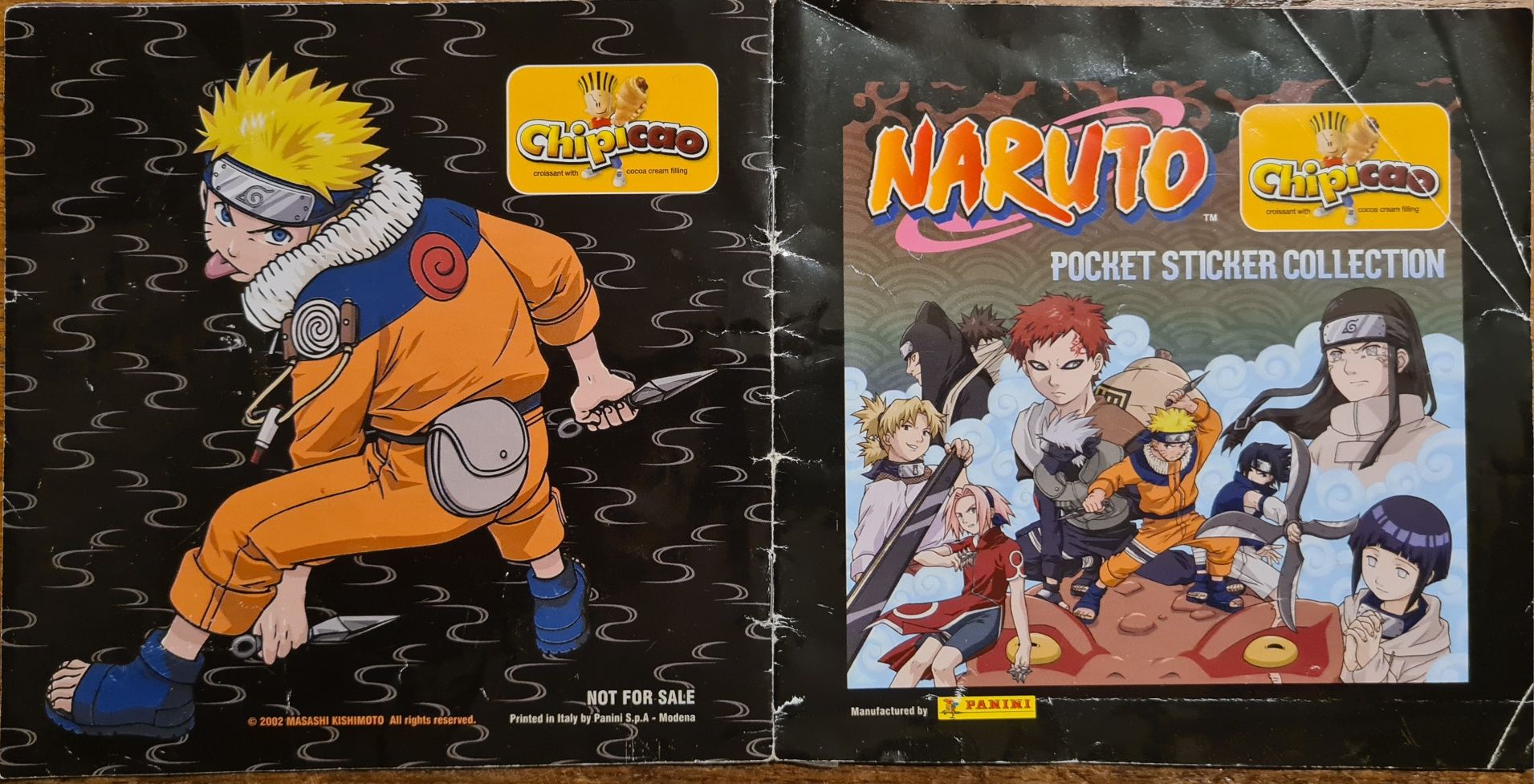 Album Naruto Chipicao + abtibilduri, aproape complet