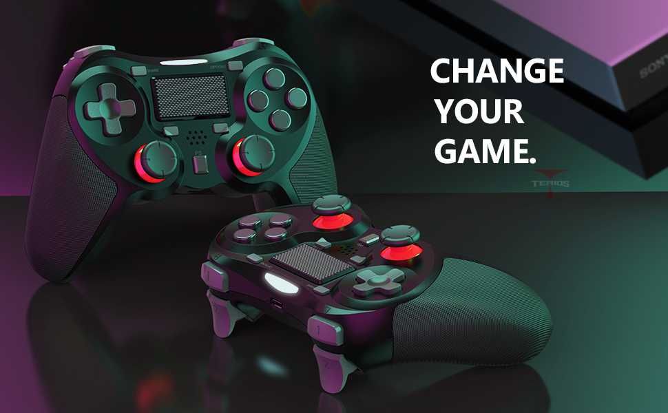 Джойстик Безжичен контролер TERIOS, съвместим с PS4/PS4 Pro/PS4 Slim