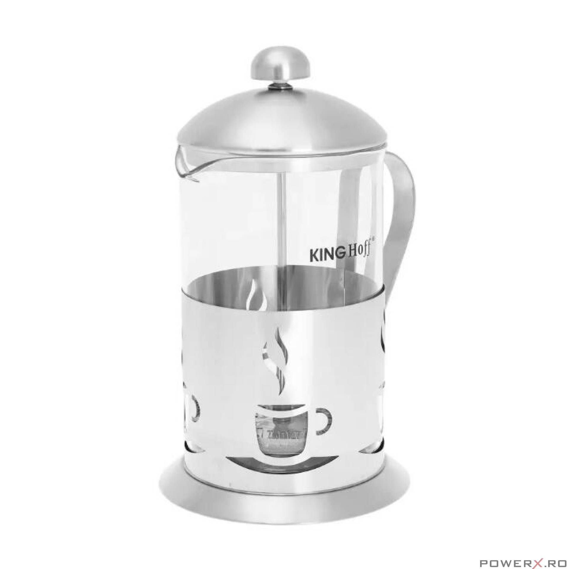 Infuzor pentru ceai si cafea, ceainic cu presa, capacitate 800 ml, din