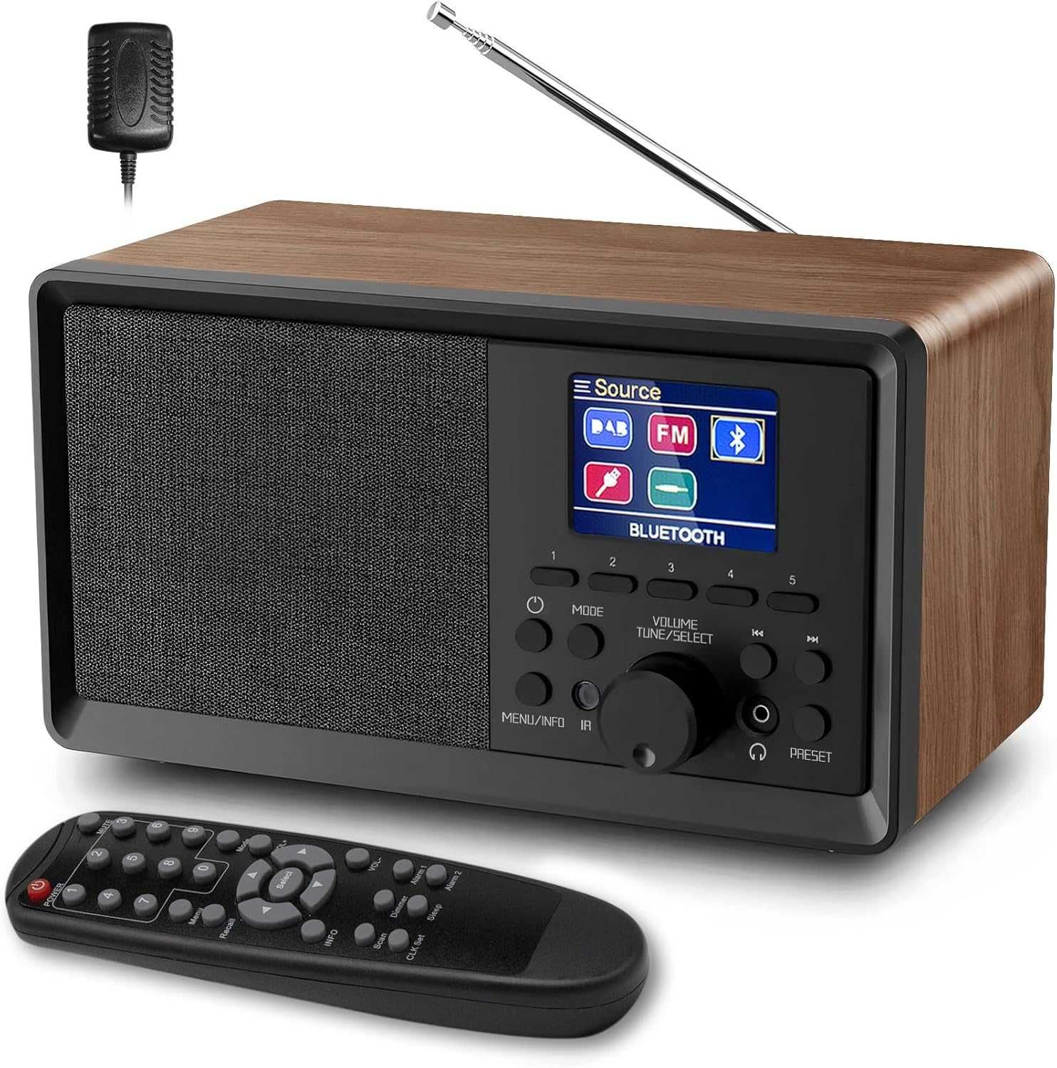 DAB+ и FM цифрово радио с Bluetooth от BIAOQINBO цветен дисплей