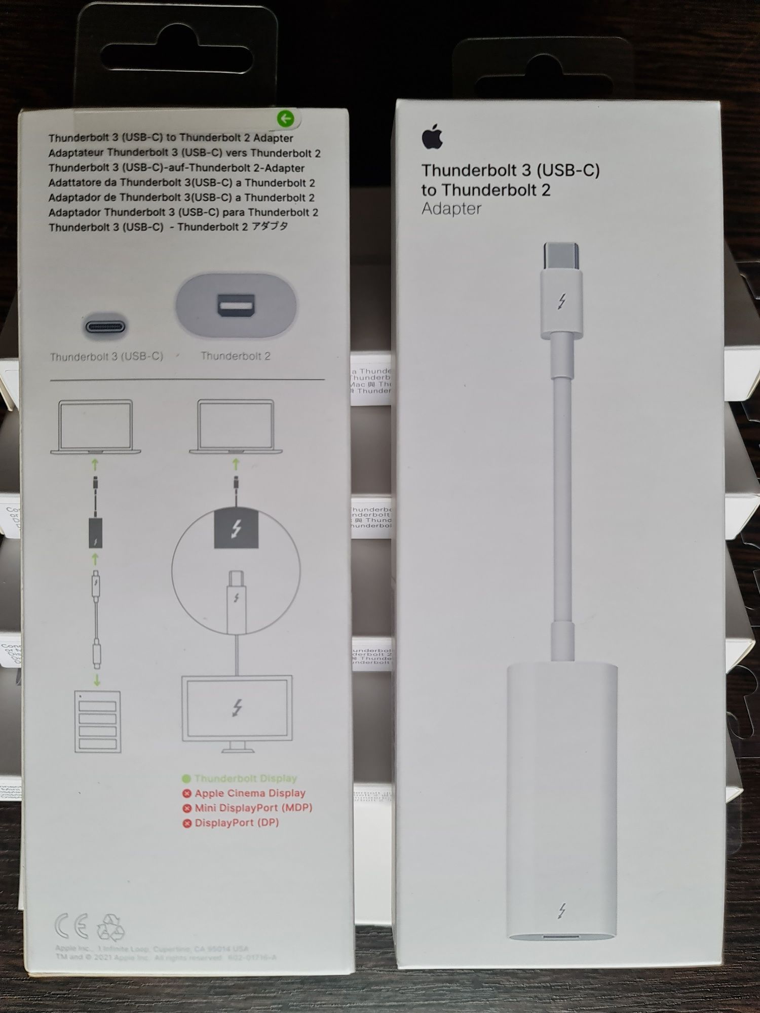 Thunderbolt 3 to Thunderbolt 2 adapter MMEL2FE/A -новый, оригинал