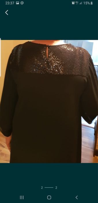 Платье с паетками комбинированная шифоном