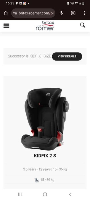 Scaun auto copii Britax isofix 15-36 kg, 3-12 ani