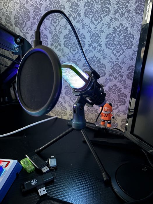 Фулл сетап пк rtx4060/ryzen 5 /5500/16ddr4 2 монитора 24".