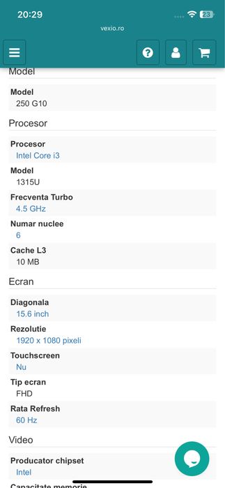 Laptop HP 250 G10 i3
