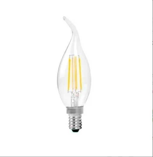 Комплект  10 LED крушки с нажежаема жичка (filament) –форма пламък C35