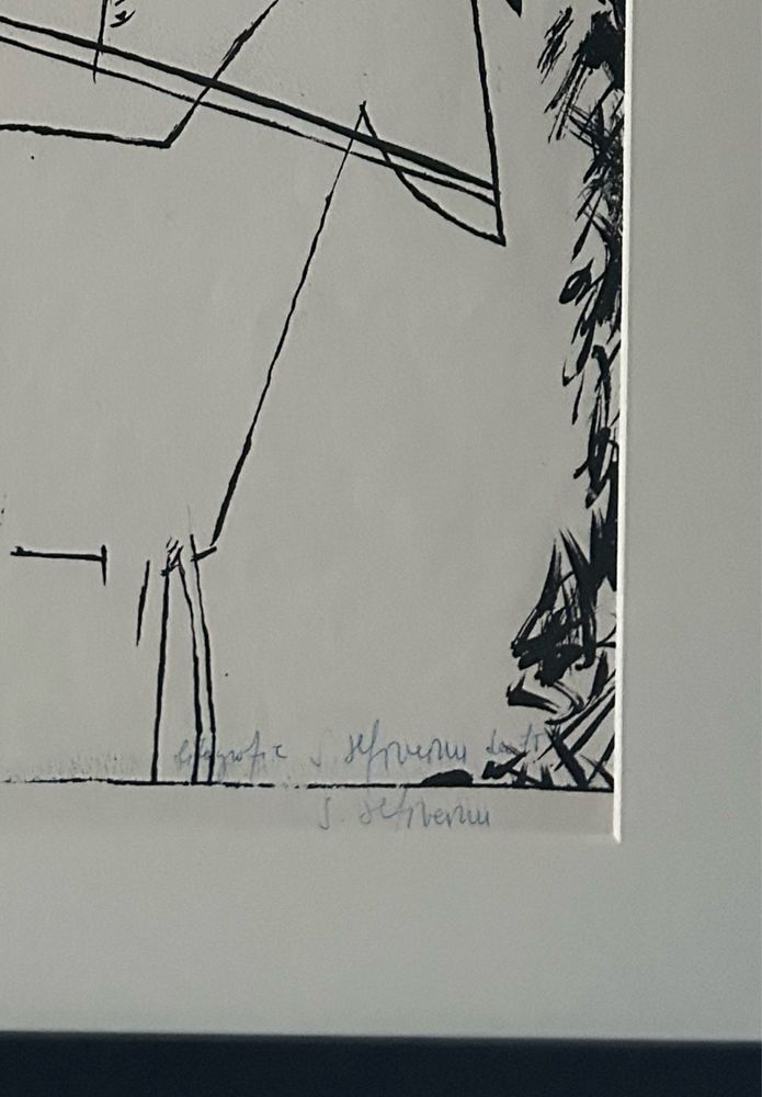 Litografie Sorin Ilfoveanu-studiu 1975