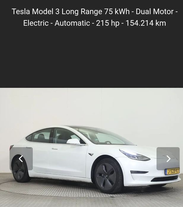 Tesla Model 3 Tesla model 3 Long Range 75 Kwh Dulal Motor Electric Automat