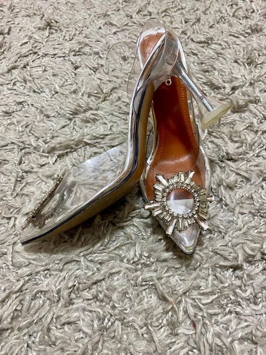 Pantofi de ocazie, model AMINA MUADDI, argintiu