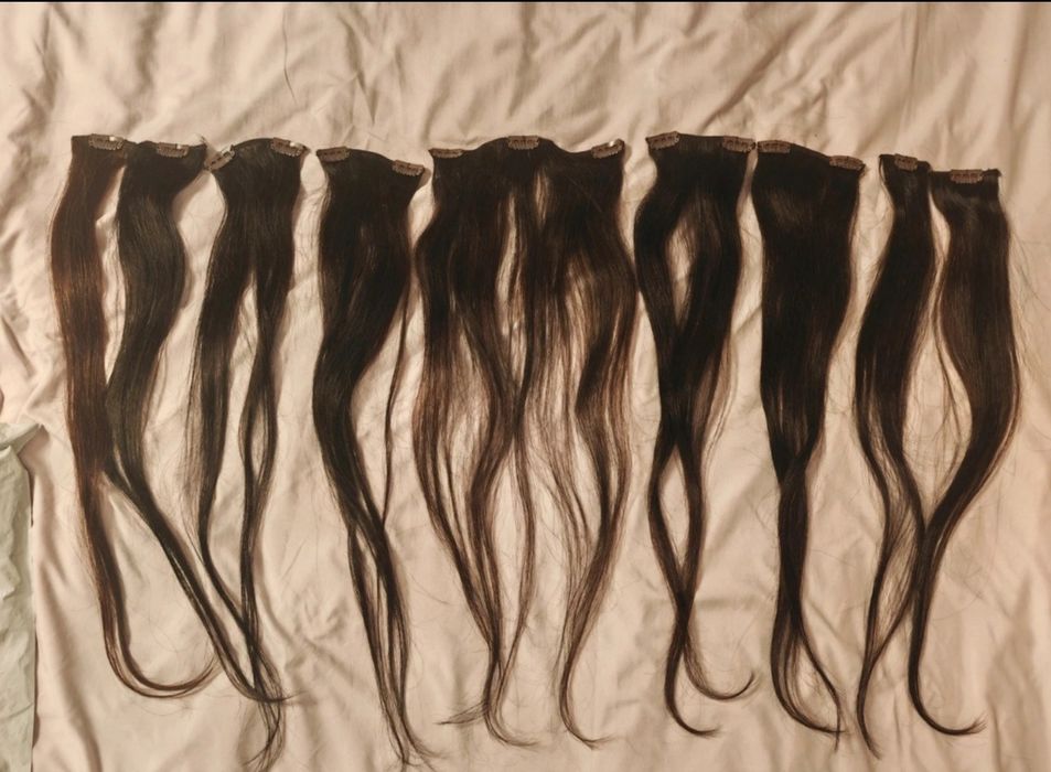 Extensii clip-on, par natural 100%