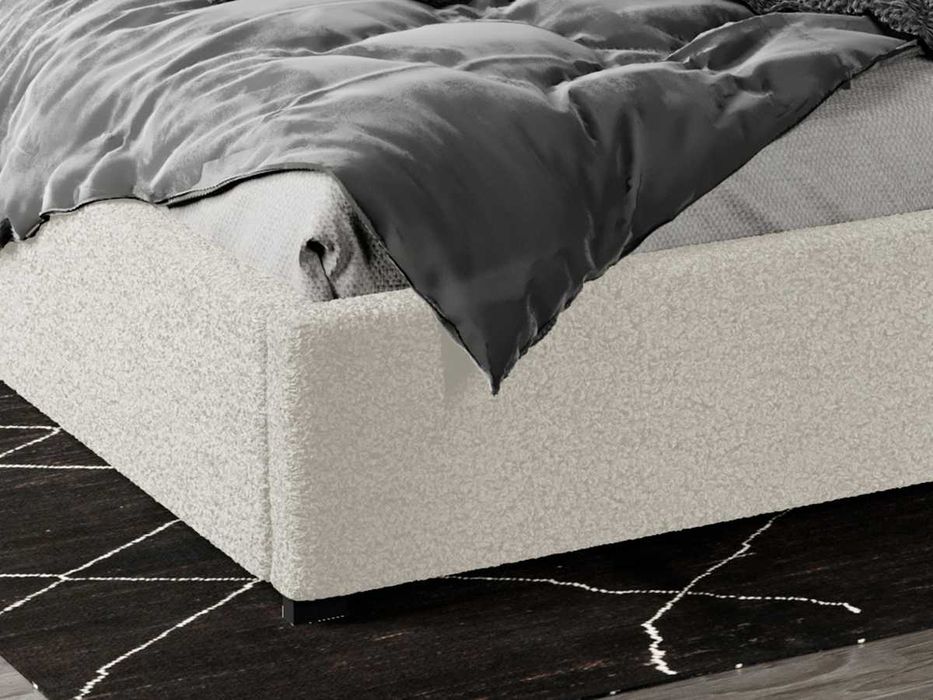 Pat Tapitat Galileo Alb Coral 15 somiera rabatabila + lada depozitare