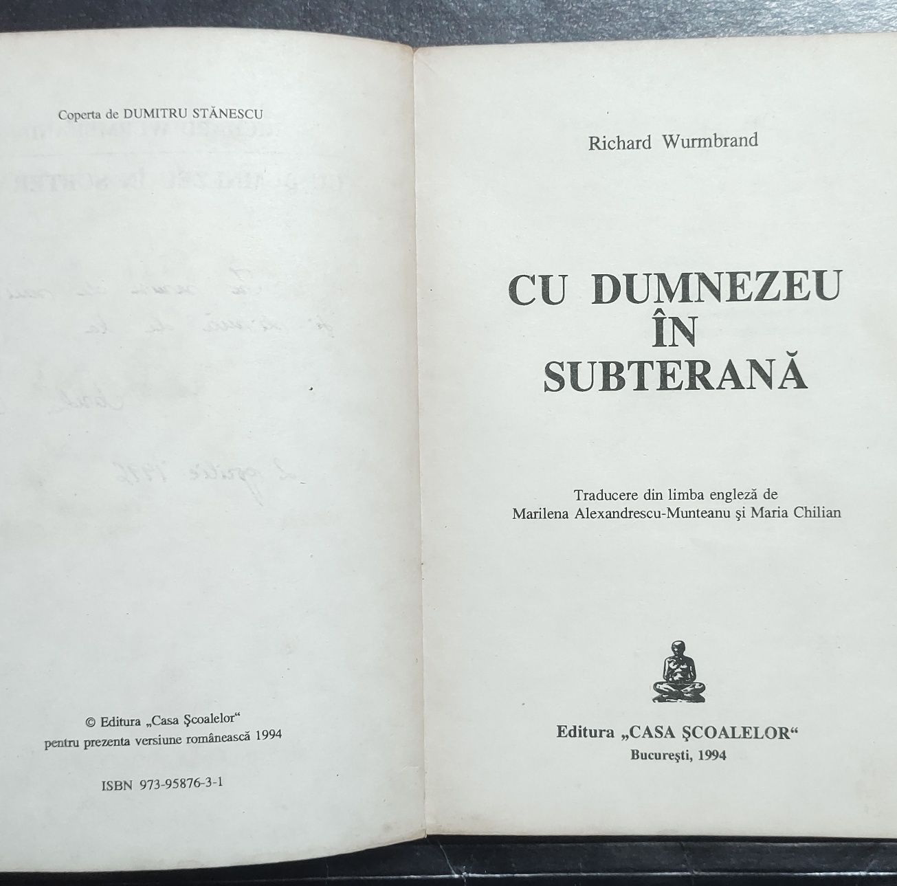 Vând cartea"Cu Dumnezeu în subteran"