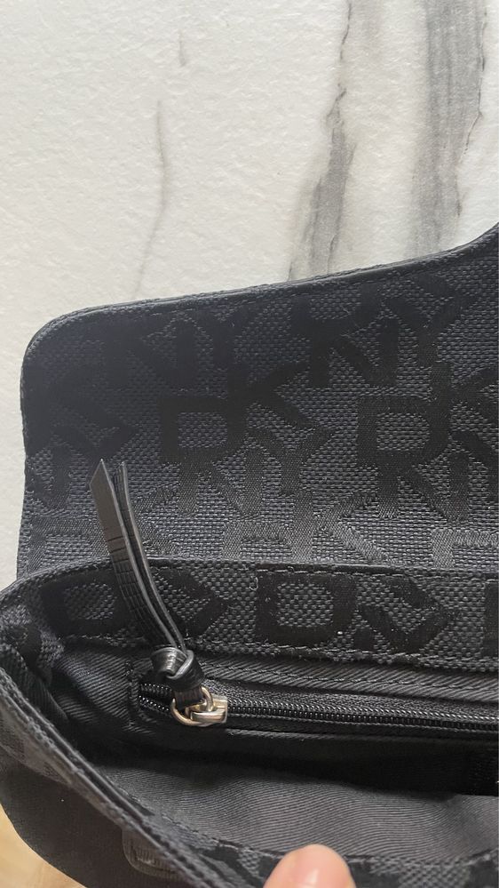 Vintage clutch DKNY малка черна чанта клъч