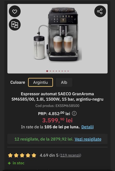 Saeco Grand Aroma SM6585/00