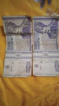 Vând 2 bancnote de 5000 lei  din mai 1993