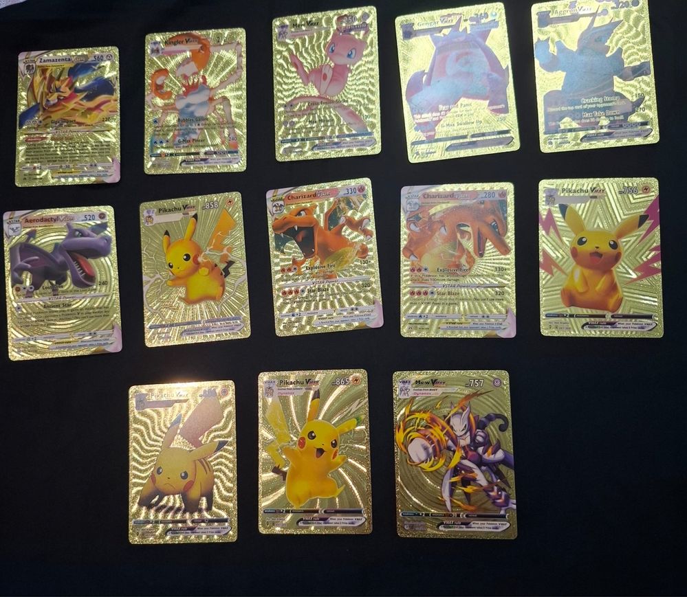 Pokemon cards aurii si mc