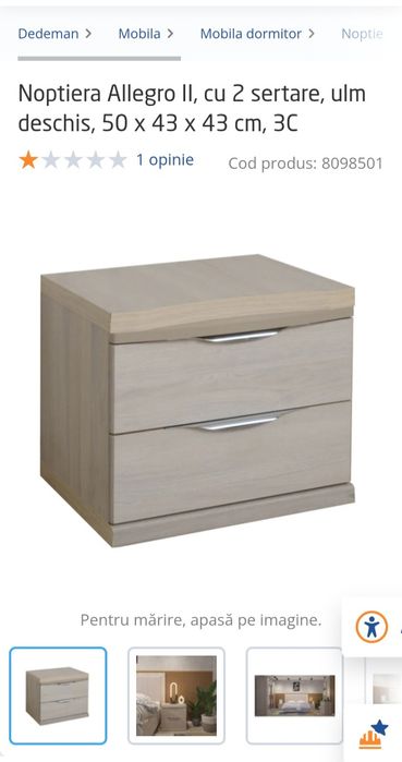 Comoda + Noptieră Dedeman