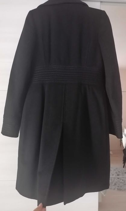 Palton elegant cambrat negru