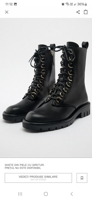 Ghete / bocanci piele naturala ZARA