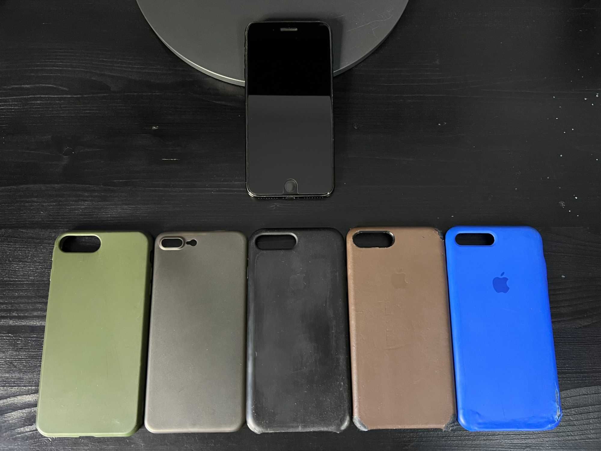 iPhone 7 Plus 128GB Jet Black, пълен комплект, 100% батерия