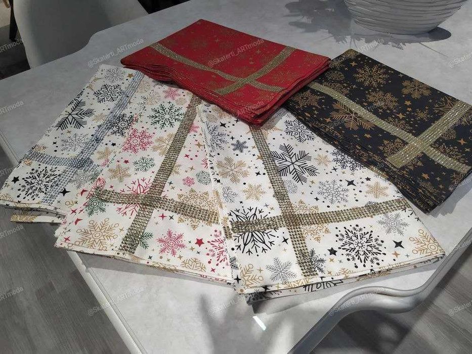 Новогодние скатерти из Турецкой ткани  Дак