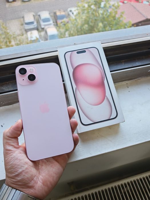 iPhone 15 Plus Rose 128GB Stare foarte buna totul original liber retea
