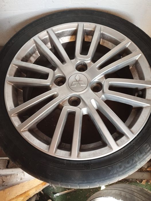 Set 4 Jante aliaj originale Mitsubishi 16" + Anvelope