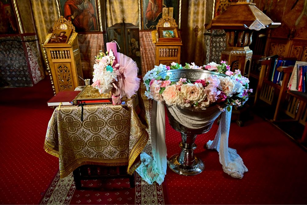 Decor botez cristelnita ferita  biserica