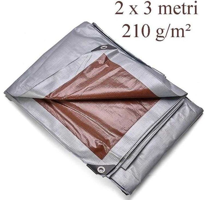 Prelata ranforsata 2x3m, 210g/mp, impermeabila,protectie UV+universala