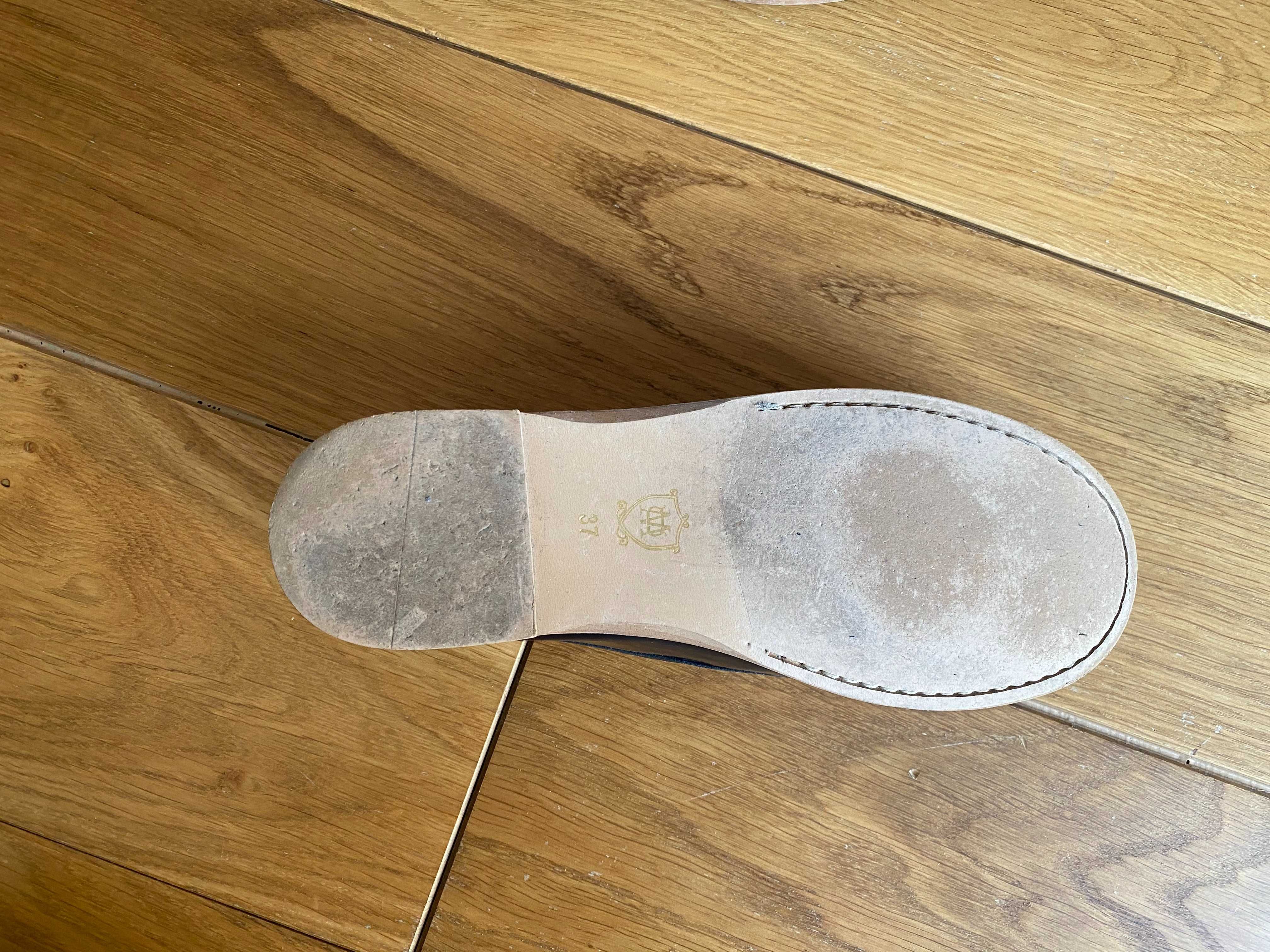Дамски кожени мокасини Massimo Dutti