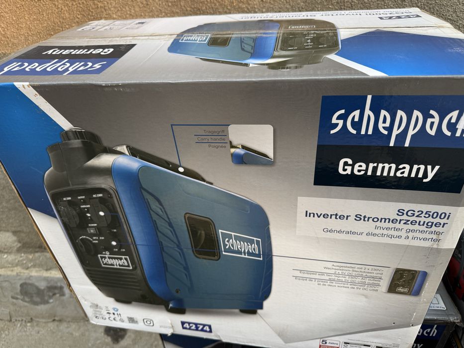 Generator invertor Scheppach SG2500i – 2000W, portabil, Produs nou
