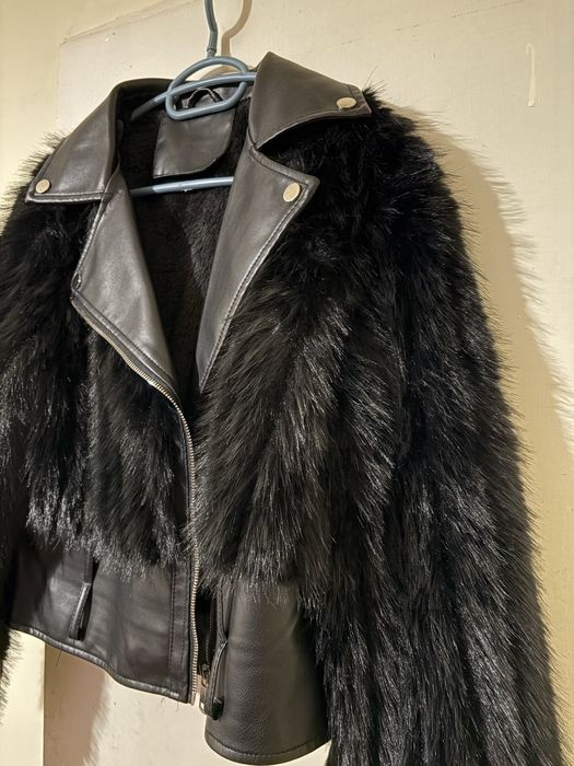 Дамско зимно кожено яке