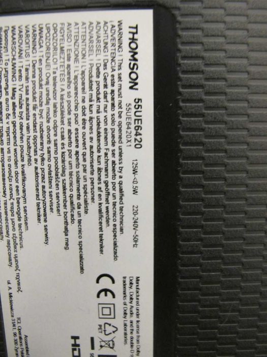 Televizor Led Smart Ultra 4K THOMNSON 139cm model 55UE6420