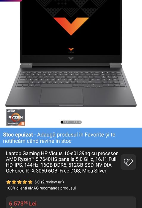 Vand Laptop nou in cutie
