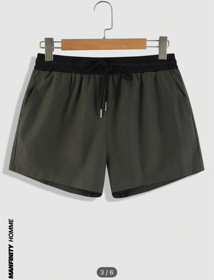 Къси спортни панталони мъжки - S - цвят зелен // Jogging shorts men