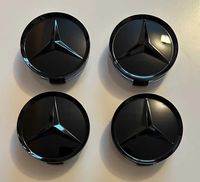 Set 4 Capace mercedes 75mm negru complet pentru MERCEDES