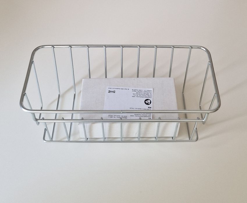 IKEA – 1 bucată Coș zincat cu ventuze Krokfjorden | 24x11cm | NOU |